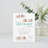 Boek voor babyshower uitnodiging (Staand voorkant)