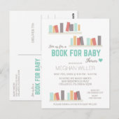 Boek voor babyshower uitnodiging (Voorkant / Achterkant)