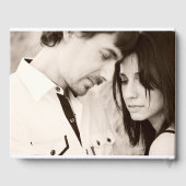 Boek voor bruiloftsgasten met rustieke moderne fot (Achterkant)