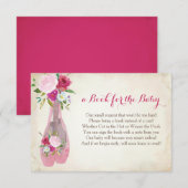 Boek voor de Baby, roze ballet Informatiekaartje (Voorkant / Achterkant)