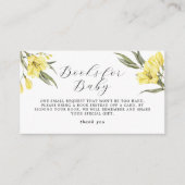 Boek voor de Waterverf van de Baby Gele Bloemen Informatiekaartje (Voorkant)