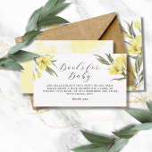 Boek voor de Waterverf van de Baby Gele Bloemen Informatiekaartje