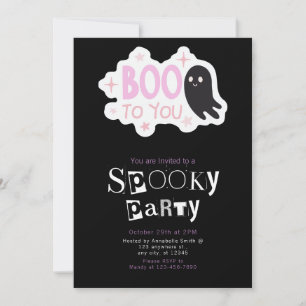 Boek voor Ghost Modern Minimalist Halloween Kaart
