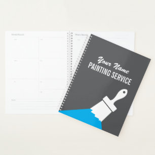 Boek voor het plannen van schildersdiensten met lo planner
