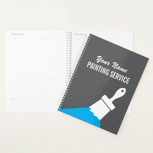 Boek voor het plannen van schildersdiensten met lo planner (Display)