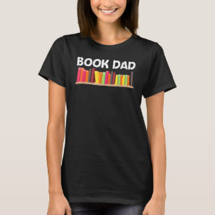 Boek voor vader auteur boekenwurm bibliotheek t-shirt
