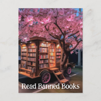Boek Wagon Lees verboden boeken Briefkaart