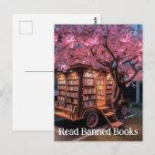 Boek Wagon Lees verboden boeken Briefkaart (Voorkant / Achterkant)