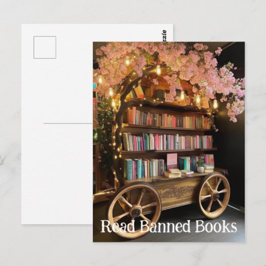 Boek Wagon Lees verboden boeken Briefkaart (Voorkant / Achterkant)