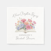 Boek waterverf bloem bruidsdouche servet (Voorkant)