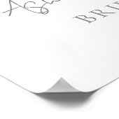 Boek Waterverf Bloem Bruiloft Welcome Bord Poster (Hoek)