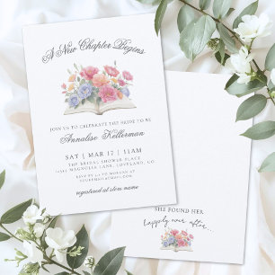 Boek Waterverf Elegante Bruiloftsdouche Kaart
