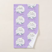 Boek White Cat Paarse Funny Bad Handdoek (Handdoek)