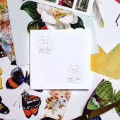 Boek White Cat Paarse Funny Rubberstempel