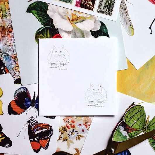 Boek White Cat Paarse Funny Rubberstempel