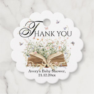 Boek Wildflower Een nieuw hoofdstuk Begin Baby sho Bedankjes Labels
