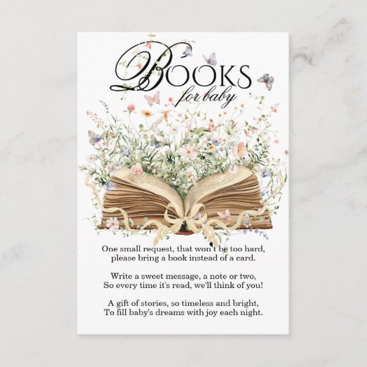 Boek Wildflower Een nieuw hoofdstuk Begin Baby sho Informatiekaartje (Voorkant)