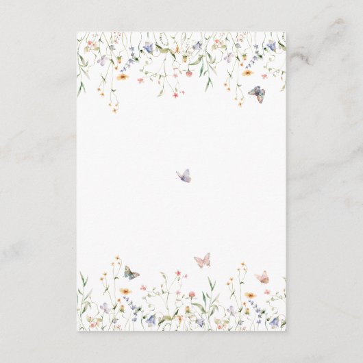 Boek Wildflower Een nieuw hoofdstuk Begin Baby sho Informatiekaartje (Achterkant)