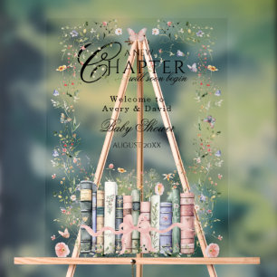 Boek Wildflower Nieuw hoofdstuk Begin Baby Girl Sh Acryl Bord