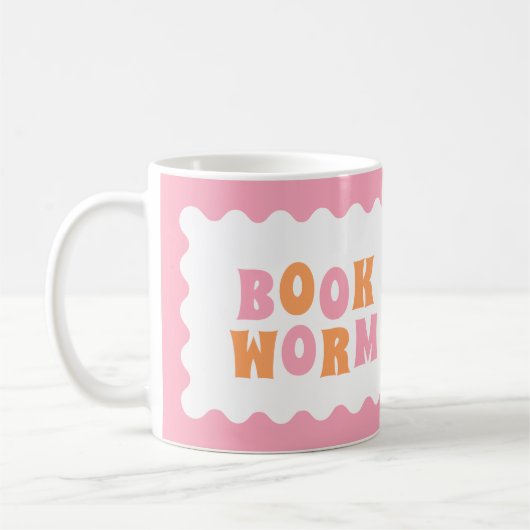 Boek Worm Book Lover Coffee Mok (Links)