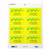 Boek Worm, Bookplate Etiket (Full Sheet)