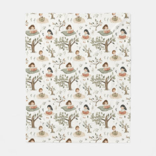 Boek Worm Girl Fleece Deken