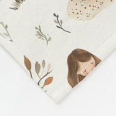 Boek Worm Girl Fleece Deken (Hoek)