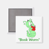 "Boek Worm" Magneet (Voorkant / Achterkant)