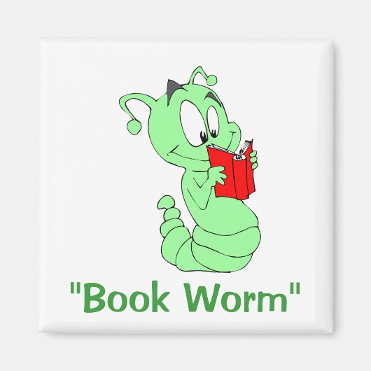 "Boek Worm" Magneet (Voorkant)