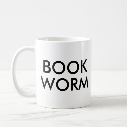 Boek Worm Schattigee Modern Book Lover Mok (Links)