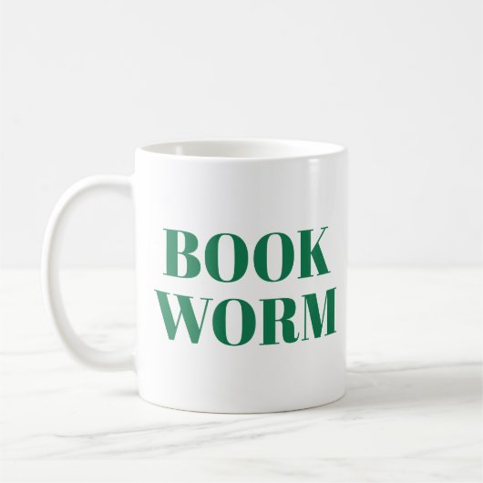 Boek Worm Schattigee Modern Book Lover Mok (Links)