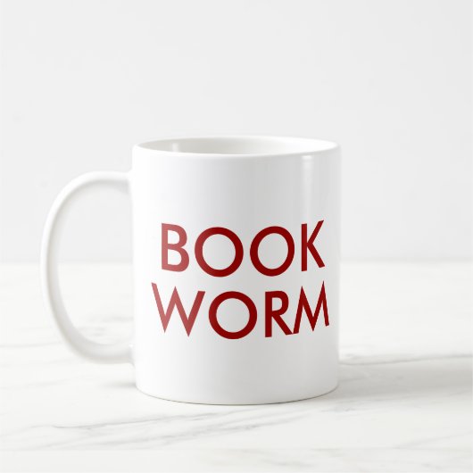 Boek Worm Schattigee Modern Book Lover Mok (Links)