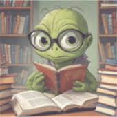 Boek Worm Sticker (Voorkant)