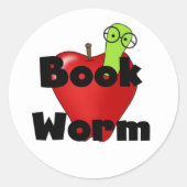 Boek Worm Stickers (Voorkant)