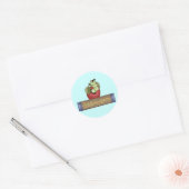 Boek Worm T shirten en geschenken Ronde Sticker (Envelop)