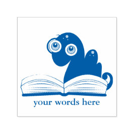 Boek worm woorden toevoegen Docenten studenten ste Zelfinktende Stempel