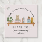 Boek ze in het Baby shower Bedankjes Labels (Voorkant)