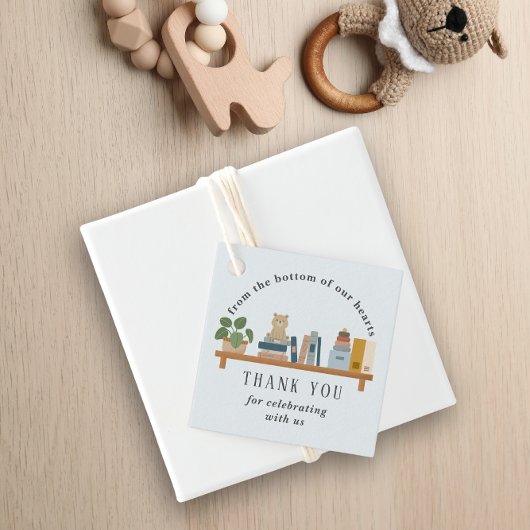Boek ze op het Baby shower Light Blue Boy Bedankjes Labels