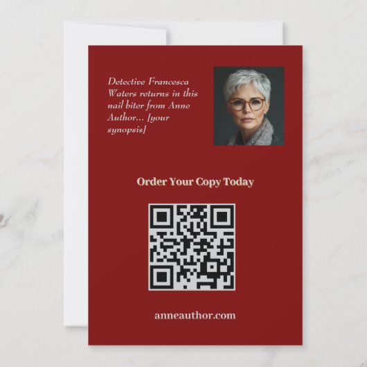 Boekaankondiging met Book Hoesje QR (Achterkant)