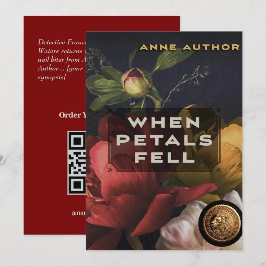 Boekaankondiging met Book Hoesje QR (Voorkant / Achterkant)