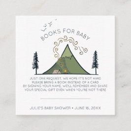 Boekaanvraag | Adventure begint Baby shower invoeg Informatiekaartje