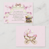 Boekaanvraag Antieke Koets Roze Goud Informatiekaartje (Voorkant / Achterkant)