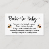 Boekaanvraag Baby Bee Shower-uitnodiging Informatiekaartje (Voorkant)