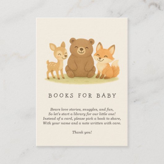 Boekaanvraag Baby shower Boek Informatiekaartje (Voorkant)