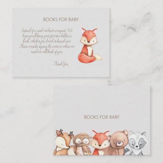 Boekaanvraag Baby shower Boek Informatiekaartje (Voorkant / Achterkant)