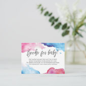 Boekaanvraag | Baby shower Boeken Invoegen Kaart (Staand voorkant)