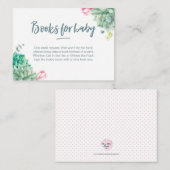 boekaanvraag | Baby shower Boeken voor baby Kaart (Voorkant / Achterkant)