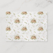 Boekaanvraag | Baby shower Bosbossen Deer Informatiekaartje (Achterkant)