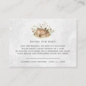 Boekaanvraag | Baby shower Bosbossen Deer Informatiekaartje (Voorkant)