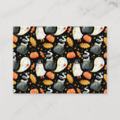 Boekaanvraag | Baby shower Halloween Ghost Informatiekaartje (Achterkant)